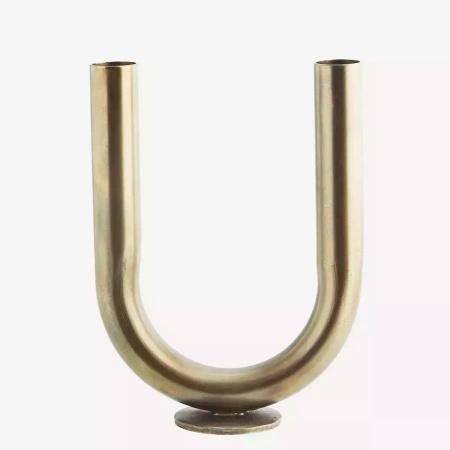 MADAM STOLTZ PIPE brass double vase (outlet)