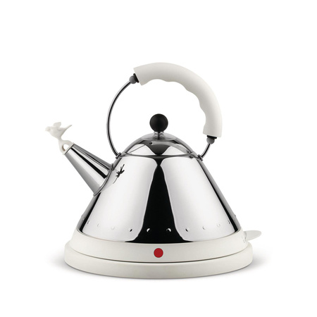 Electric Kettle, Cordless, White Handle, Bird