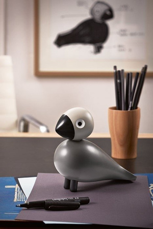 Wooden decoration KAY BOJESEN Songbird white and gray