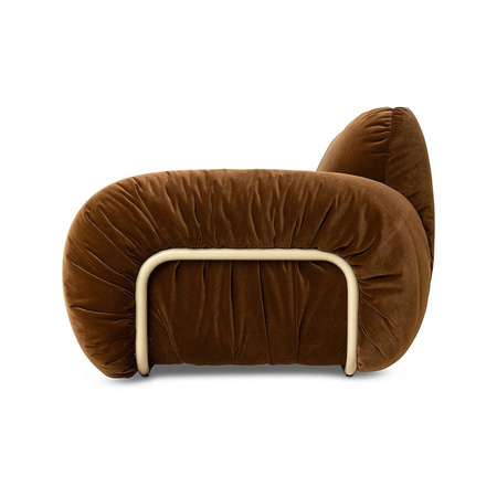 Arc lounge fauteuil, frame sand, royal velvet, caramel