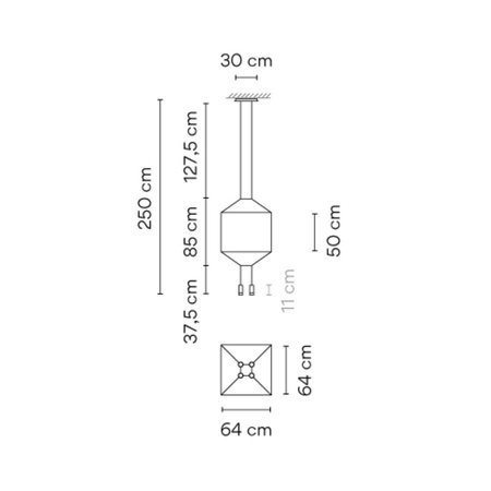 Lampa wisząca VIBIA Wireflow 3D czarna Casambi 2700K