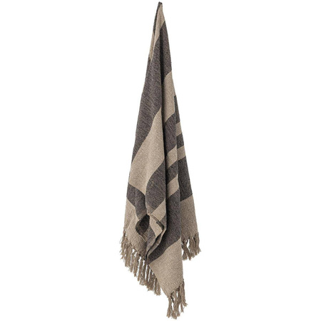 Temi Throw, Black, Recycled Cotton
