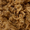 Fluffy round rug caramel (200x200cm)