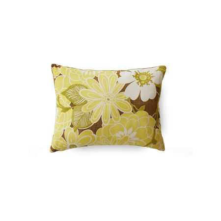 Poduszka szyta (40x35cm) HKLIVING DAISY brązowa