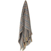 Lazzario Throw, Blue, Recycled Cotton