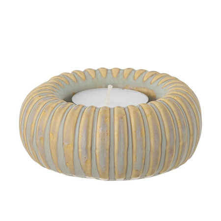 Topeka Votive, Yellow, Stoneware