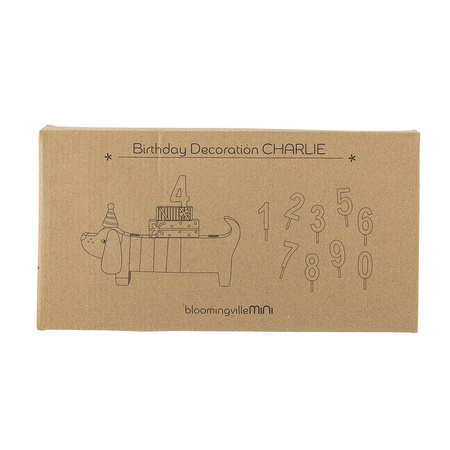 Charlie Birthday Decoration, Brown, FSC®100%, Lotus