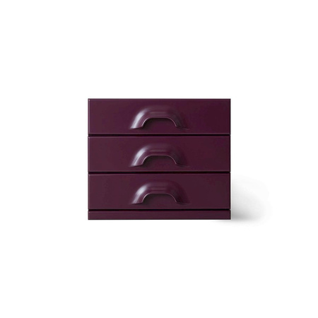 Chest of 3 drawers, mulberry