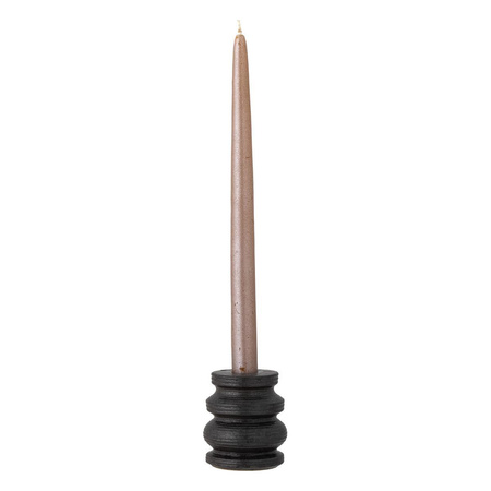 Idina Candle Holder, Black, Stoneware