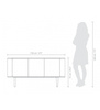 UMAGE TREASURES 3-door chest of drawers, dark oak, eco-leather