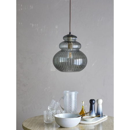 Sybia Pendant Lamp, Grey, Glass