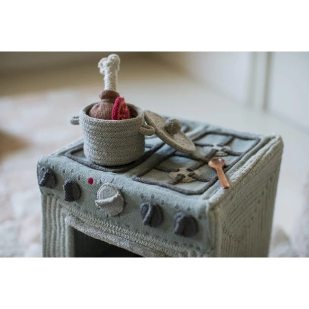 Bawełniana kuchenka Lorena Canals LITTLE CHEFS niebieska