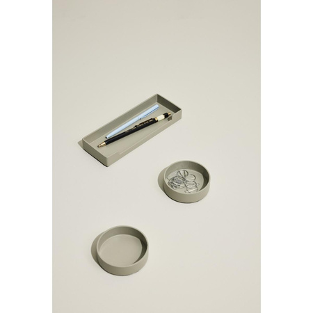 Okrągła taca Hübsch DISTRICT szara