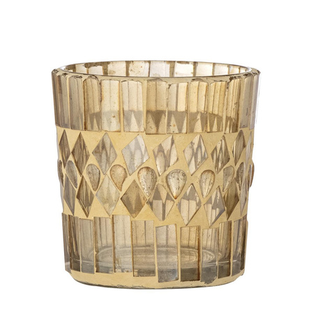 Hermione Votive, Gold, Glass