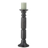 Millas Candle Holder, Black, Ceramic