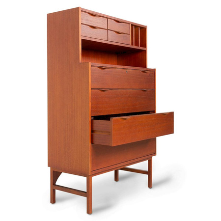 Wooden secretary stained