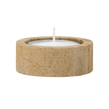 Dalin Votive & Candle Holder, Brown, Sandstone