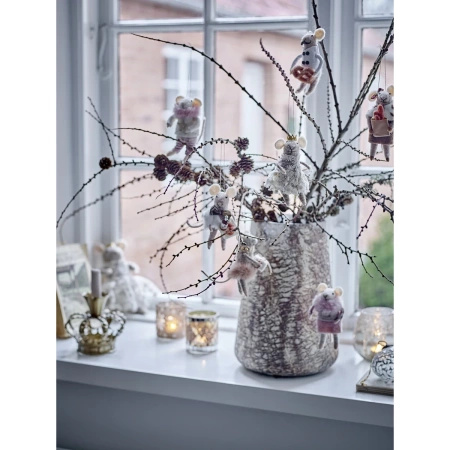 Zestaw 2 świeczników Bloomingville MIYA naturalnych