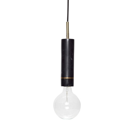 Lampa wisząca Hübsch MARBLE BLACK czarna,mosiężna