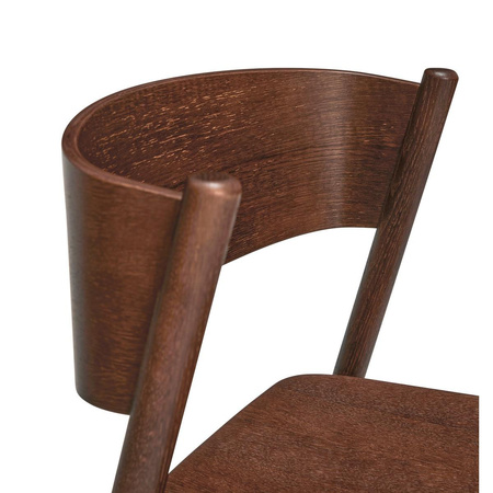 Oblique Dining Chair Brown