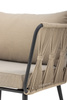Fotel Bloomingville PAVONE FIRE-RESISTANT brązowy