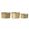 Set of 3 BLOOMINGVILLE LUCILLA Gold Flowerpots