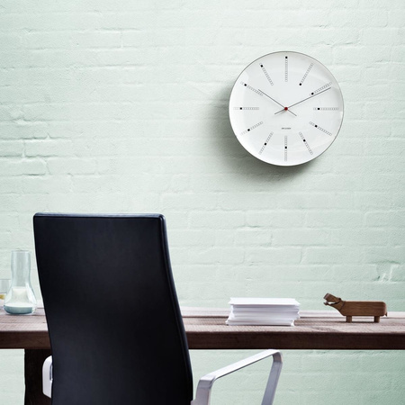 Zegar ścienny Rosendahl Arne Jacobsen Bankers Ø16 biały