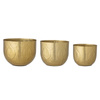 Set of 3 BLOOMINGVILLE BATI Brass Flowerpots