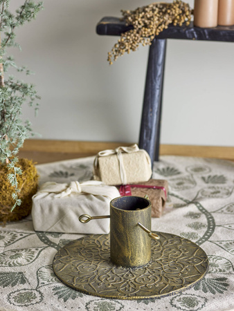 Kayra Tree Stand, Brass, Cast Iron