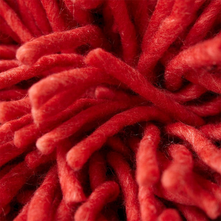 Rugged woolen cushion cherry red (50x50cm)