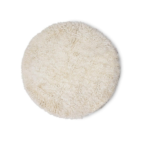 Puszysty okrągły dywan hkliving CIRCLE biały rozmiar 250x250 cm
