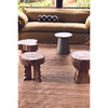 Log wooden stool