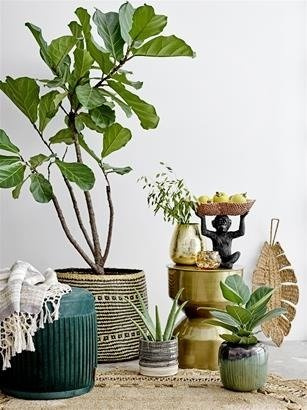 Heddy Basket, Black, Seagrass