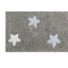 Dywan bawełniany Lorena Canals TRICOLOR STARS szary 160 x 120 cm