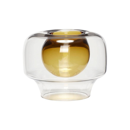HÜBSCH YELLOW glass vase yellow