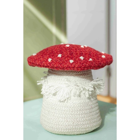 Kosz Lorena Canals TOADSTOOL czerwono beżowy