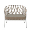 Cia Lounge Chair, White, Metal