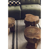 Log wooden stool