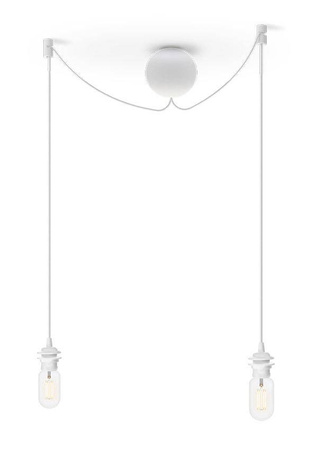 Double suspension for UMAGE CANNONBALL CLUSTER lamps white