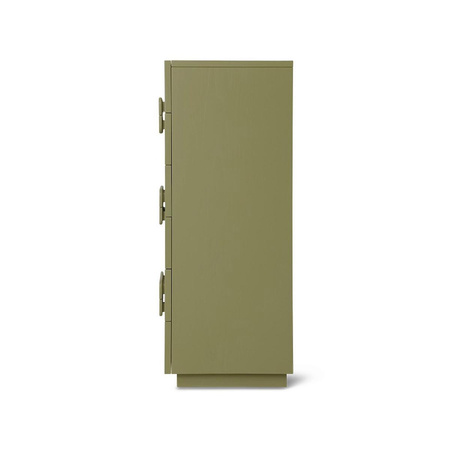 Spacious drawer cabinet army green