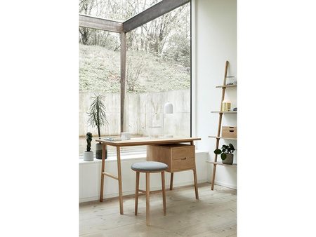 HÜBSCH desk with drawers, oak, 120 cm, natural