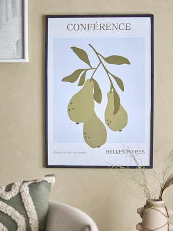 Poire Illustration w/ Frame, Black, Pine