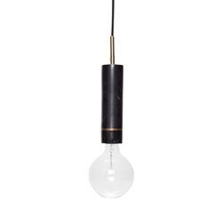 Lampa wisząca Hübsch MARBLE BLACK czarna,mosiężna