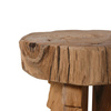 Stołek HKLIVING CARVED naturalny