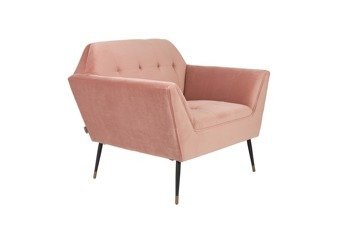 Fotel holenderski lounge Dutchbone KATE różowy