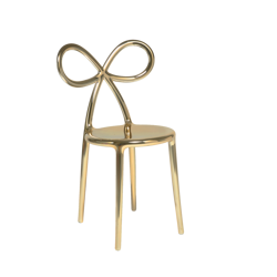 Krzesło Qeeboo Ribbon metalizowane złote