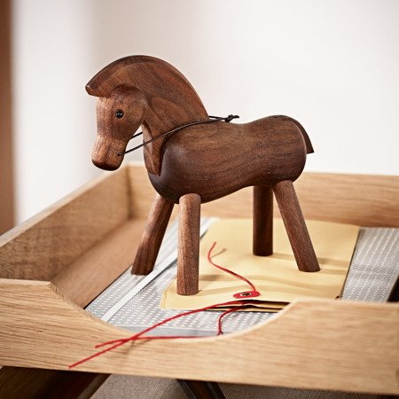 Dekoracja drewniana Kay Bojesen ciemny Koń wędzony dąb