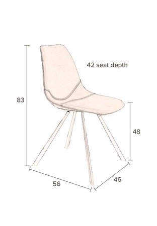 Krzesło Dutchbone Franky różowe