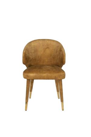 Krzesło LUNAR velvet Dutchbone brązowe