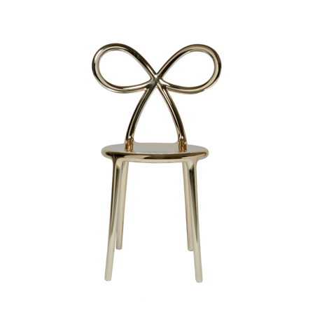 Krzesło Qeeboo Ribbon metalizowane złote